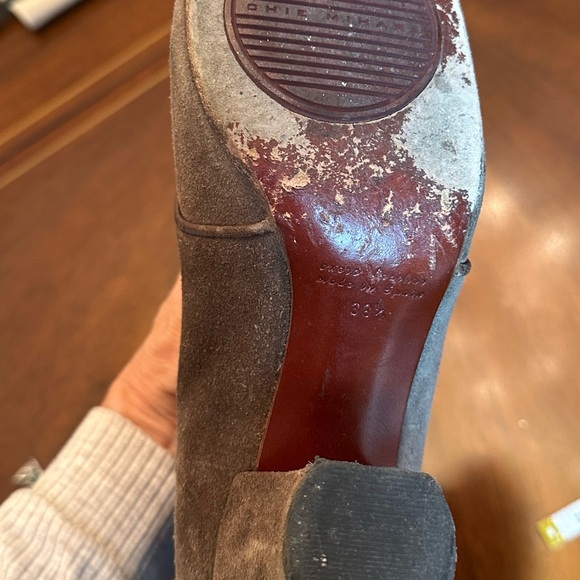 Genuine Suede Lace-Up Knee-High Boots Gold Hardware Italy - Picture 11 of 11